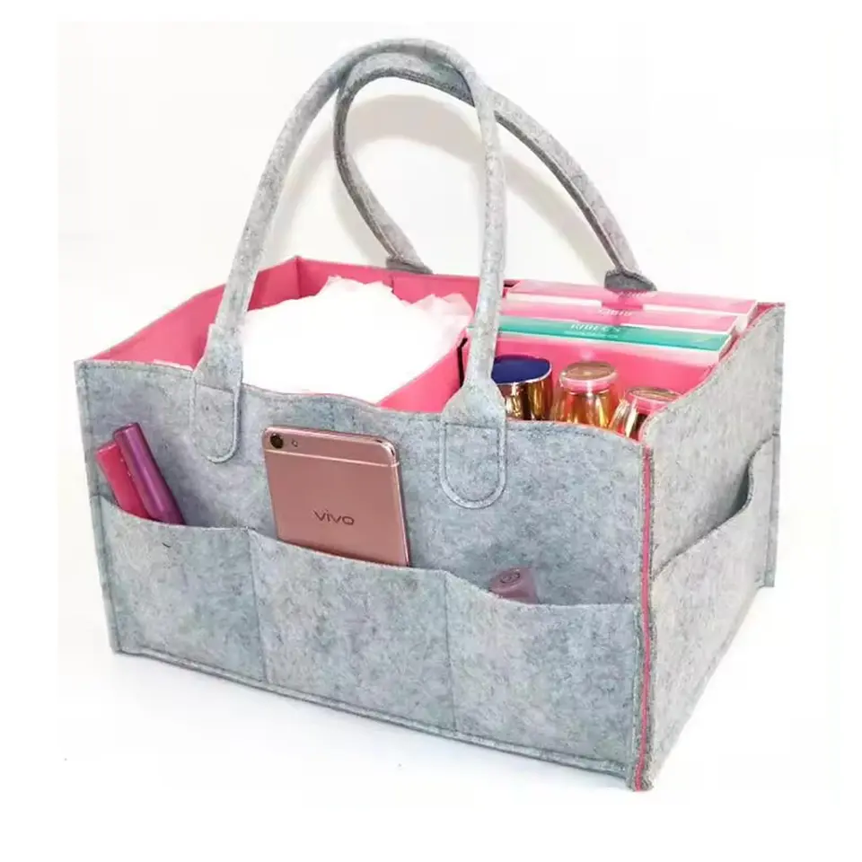 Organizador De Pañales Deluxe Para Mudador Rosa 3
