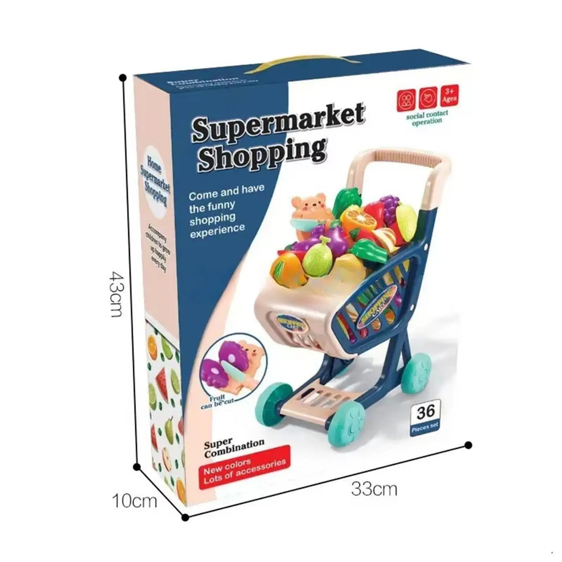 Carro Supermercado Juguete Carrito Compras 36 Piezas 7