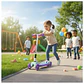Scooter Infantil 4 Ruedas Ajustable Niño Estable Morado - Miniatura 6