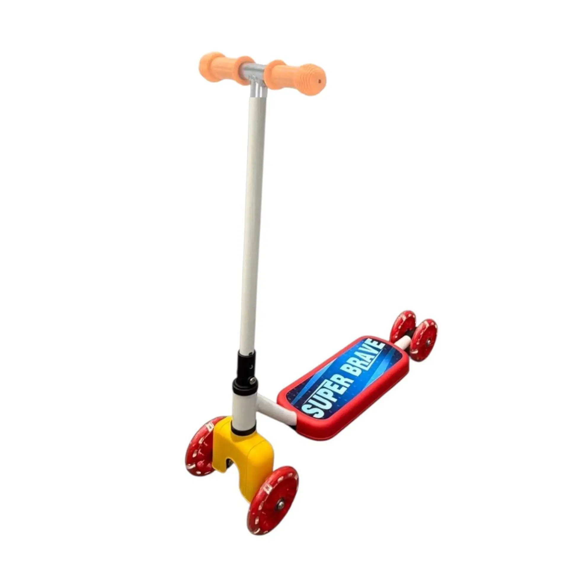Scooter Infantil 4 Ruedas Ajustable Niño Estable Rojo 1