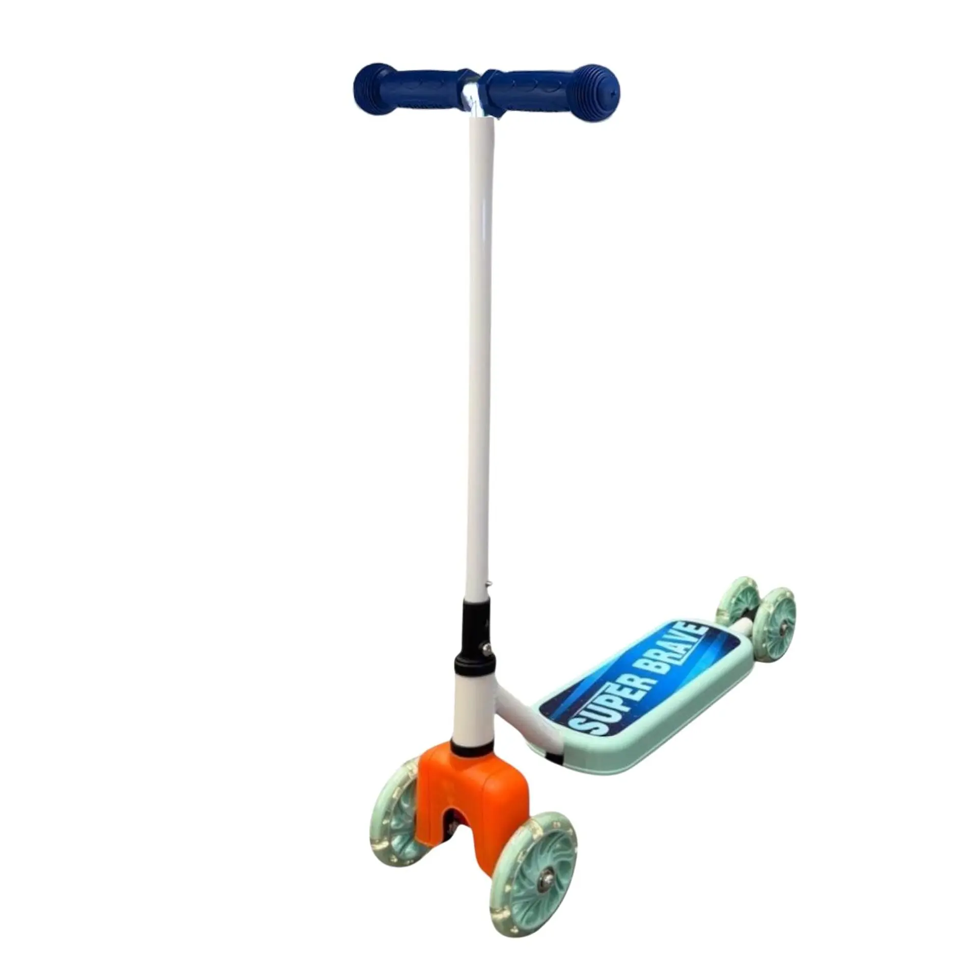 Scooter Infantil 4 Ruedas Ajustable Niño Estable Azul 1