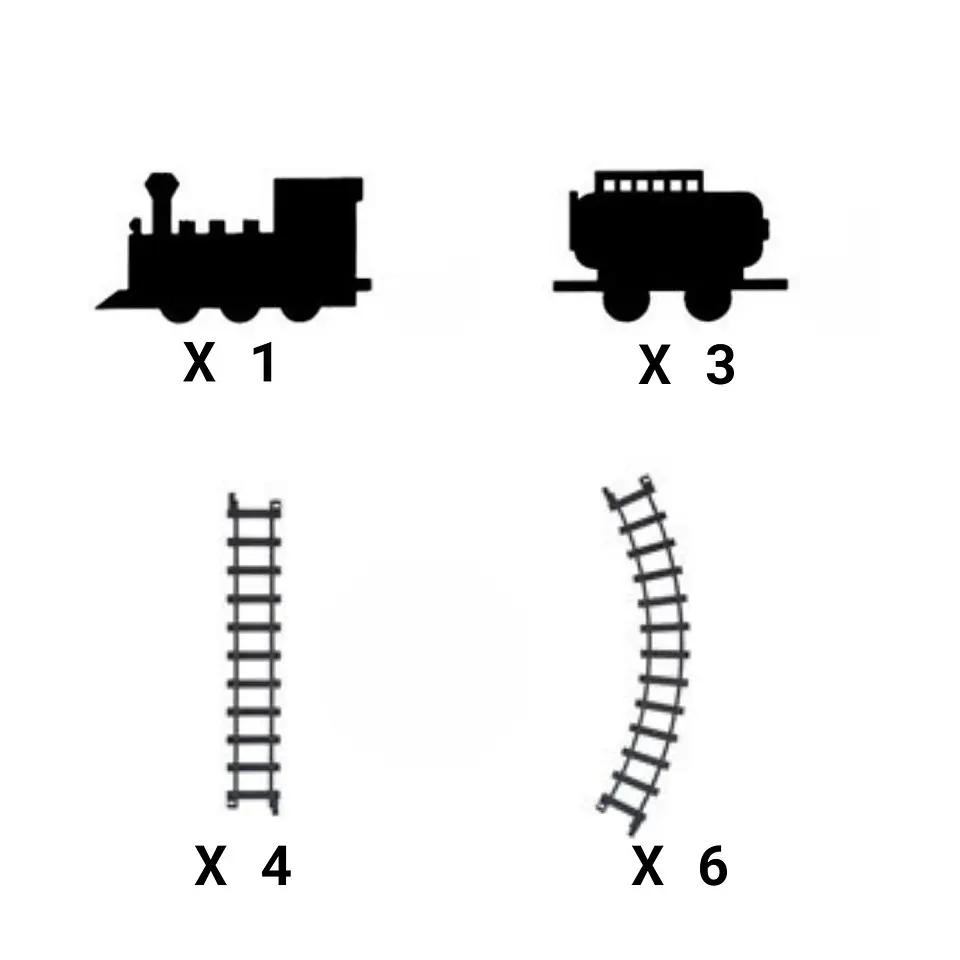 Tren De Juguete Pista 3 Vagones Camiones Luz Sonido Humo 13