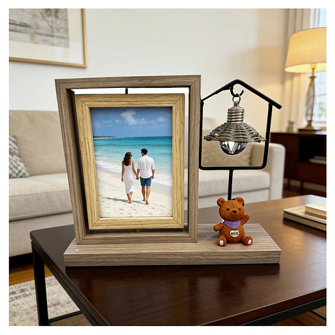 Marco Foto Infantil Portaretrato Giratorio 8x13 cm Perrito
