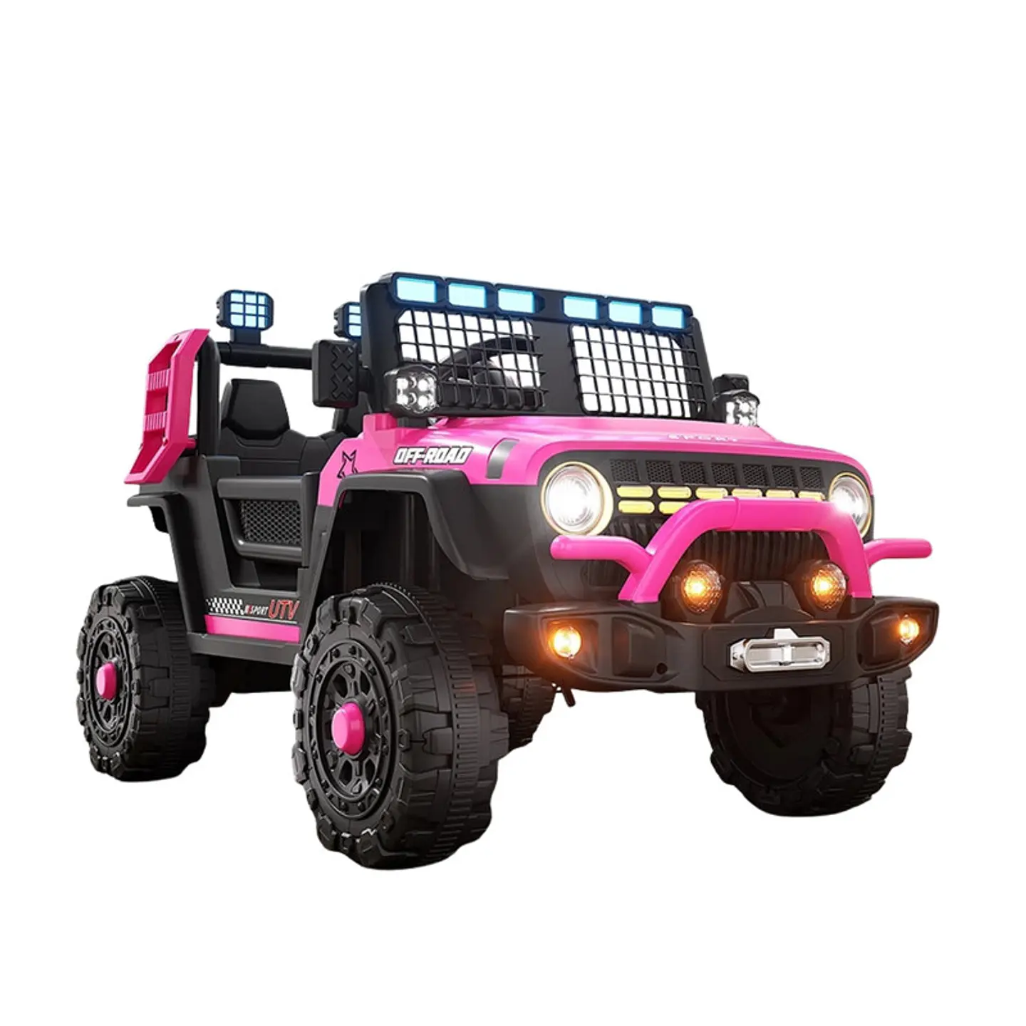 Auto Eléctrico Infantil Jeep Blaze Batería Control Rosado 1