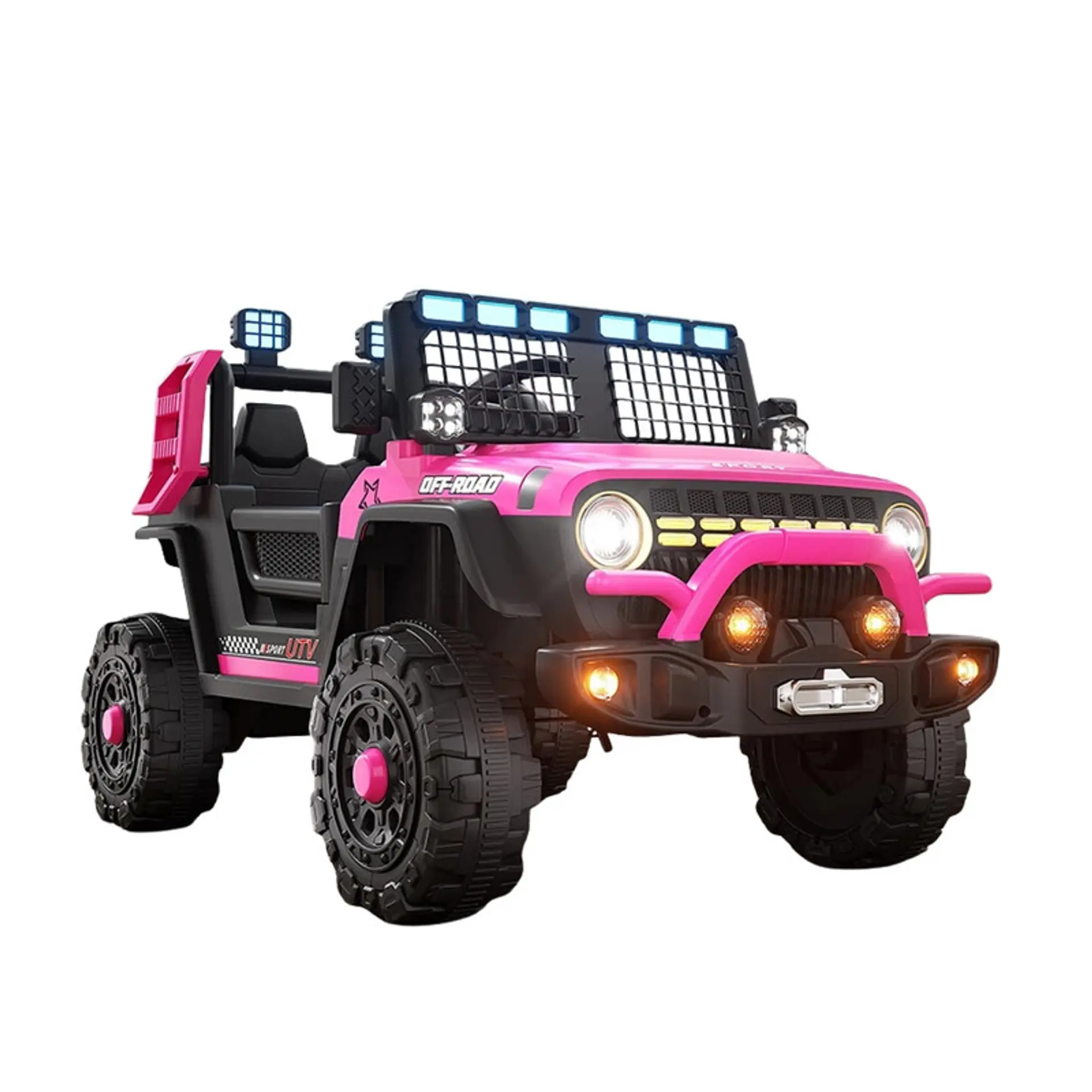 Auto Batería Jeep Eléctrico Infantil 12V Control Blaze Rosa  2