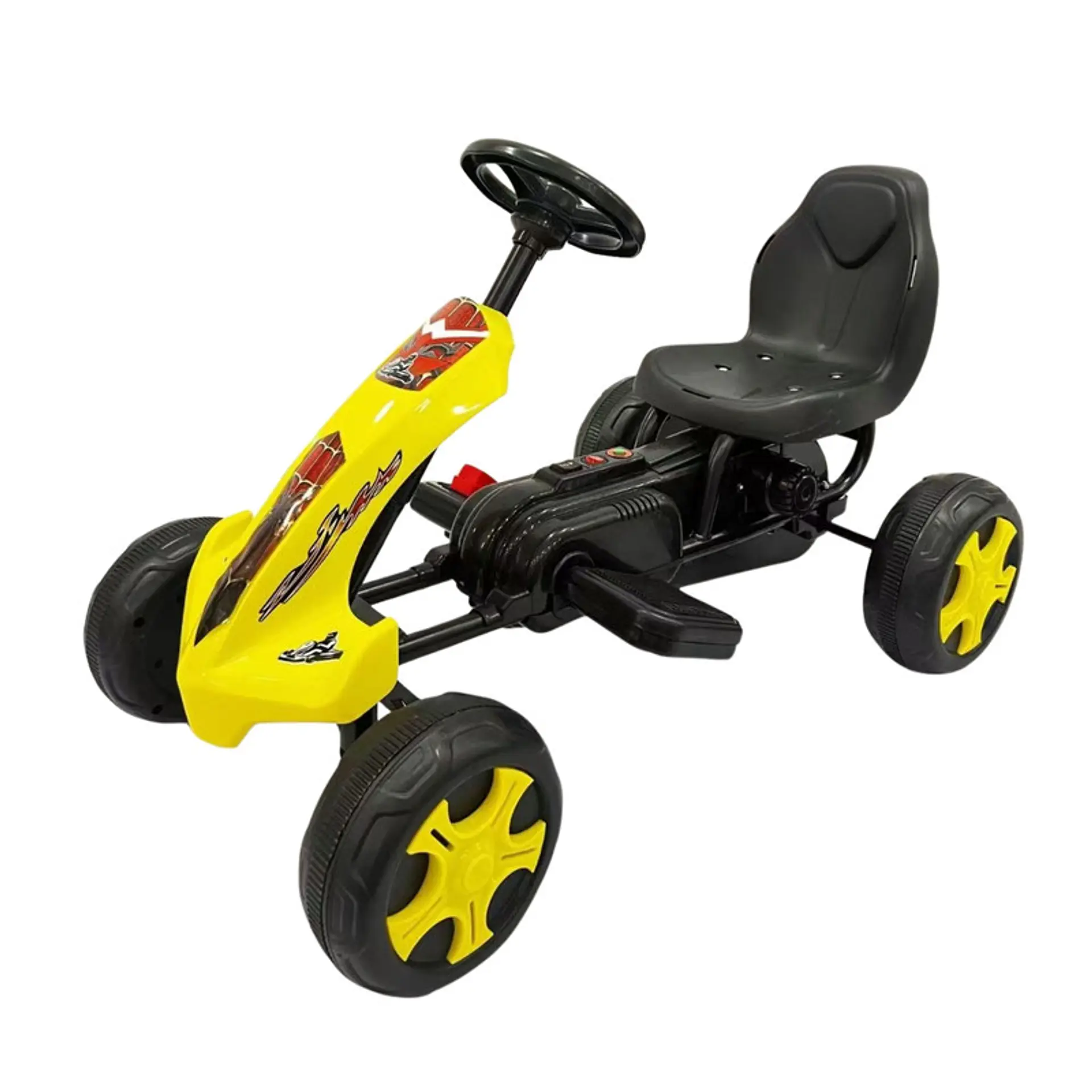 Auto Batería Go Kart Eléctrico Infantil Volt Amarillo  2