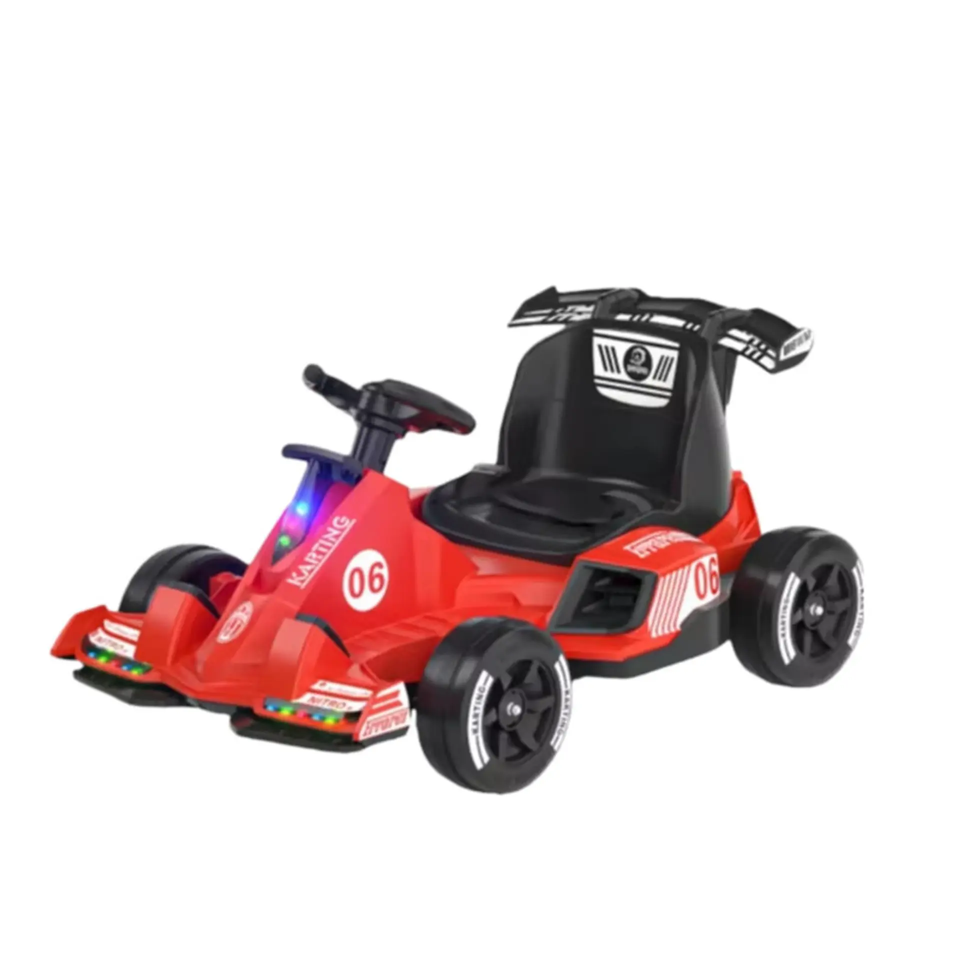 Auto Batería Go Kart Eléctrico Infantil Turbo Rojo  2