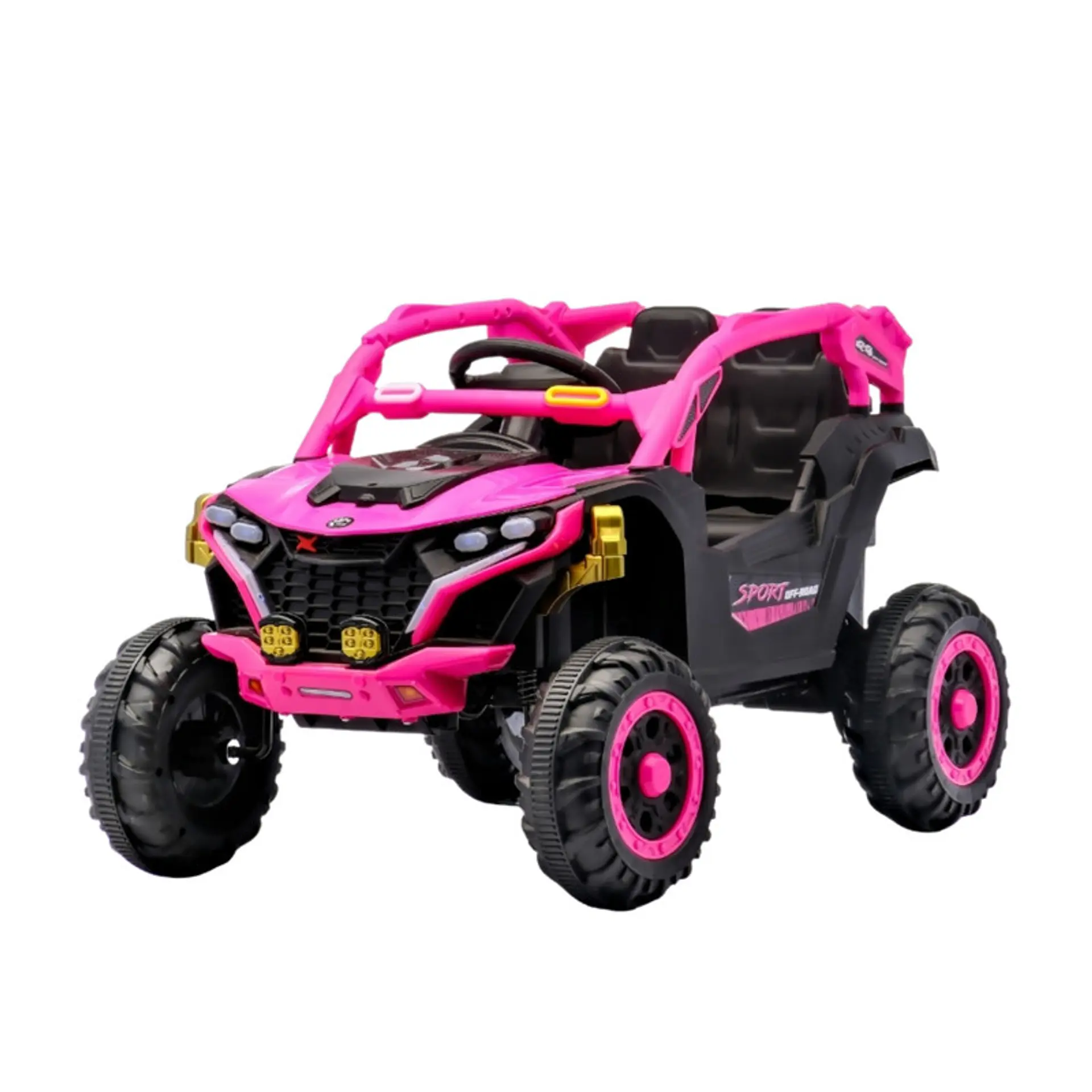 Auto Batería Eléctrico Infantil 12V Control Buggy Rosado  2
