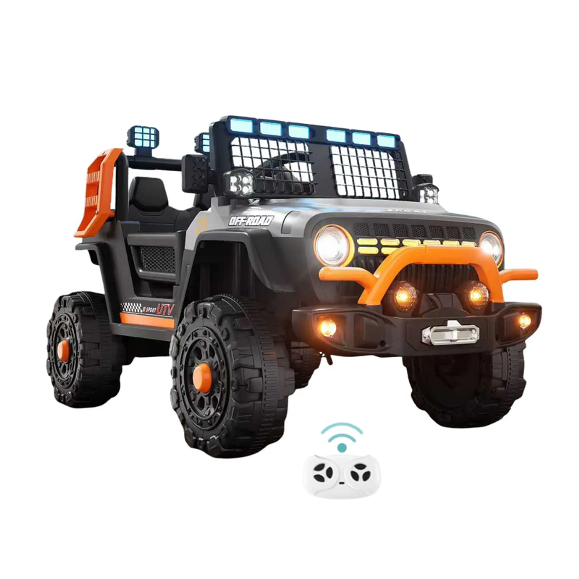 Auto Batería Jeep Eléctrico Infantil 12V Control Blaze Gris  2