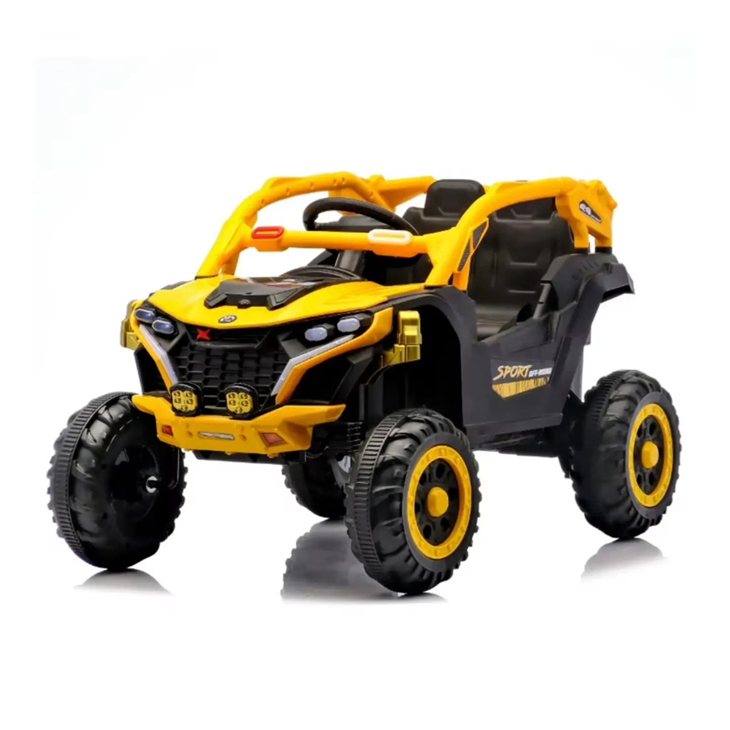 Auto Eléctrico Infantil Buggy Nitro Batería Control Amarillo 1