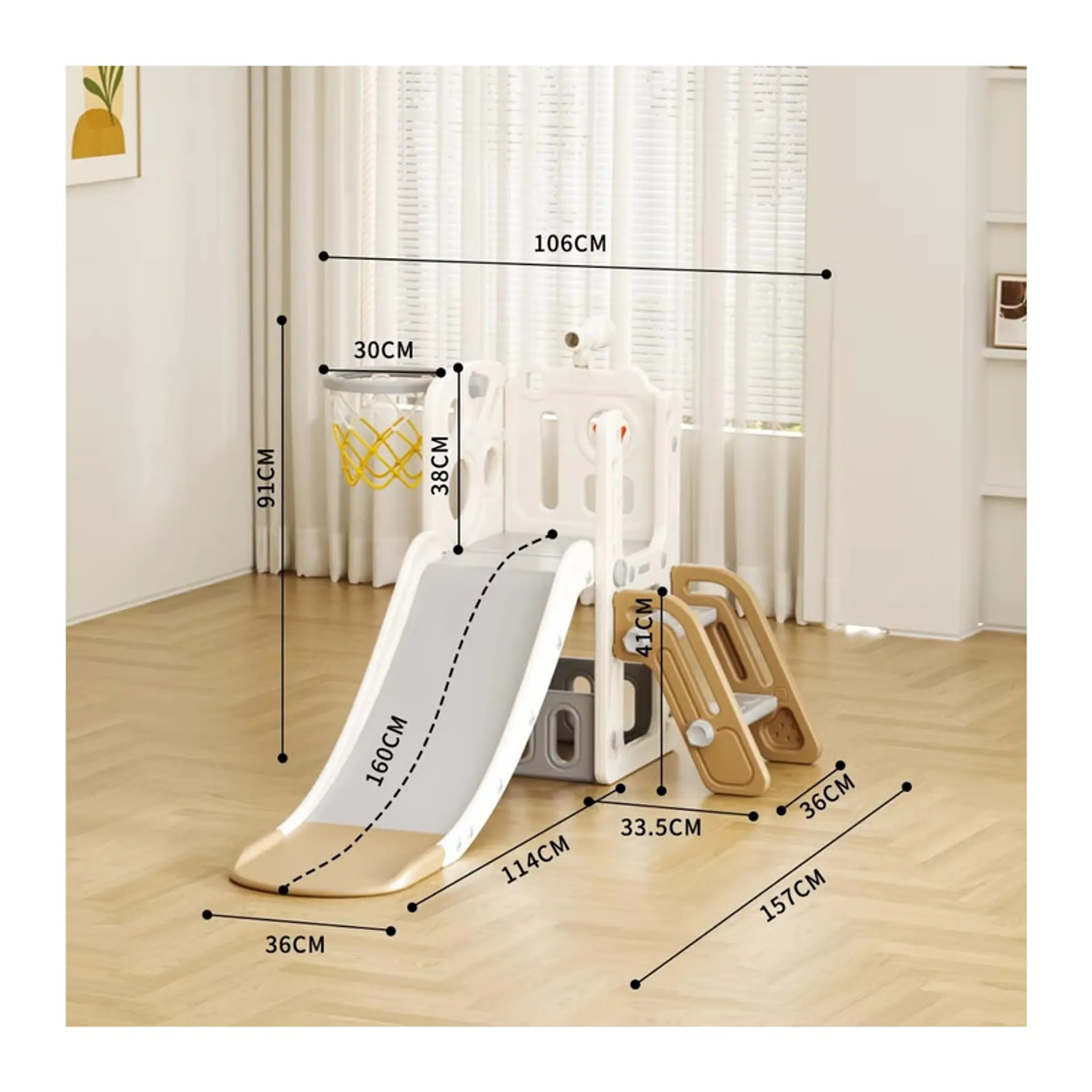 Juego Resbalin Infantil Escalera y Aro Torre Coffee 2