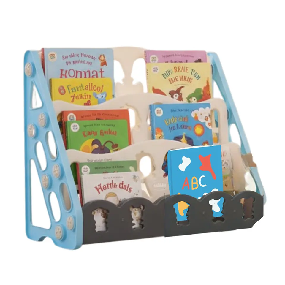 Biblioteca Infantil Estante Organizador Libros 3 Niveles 4