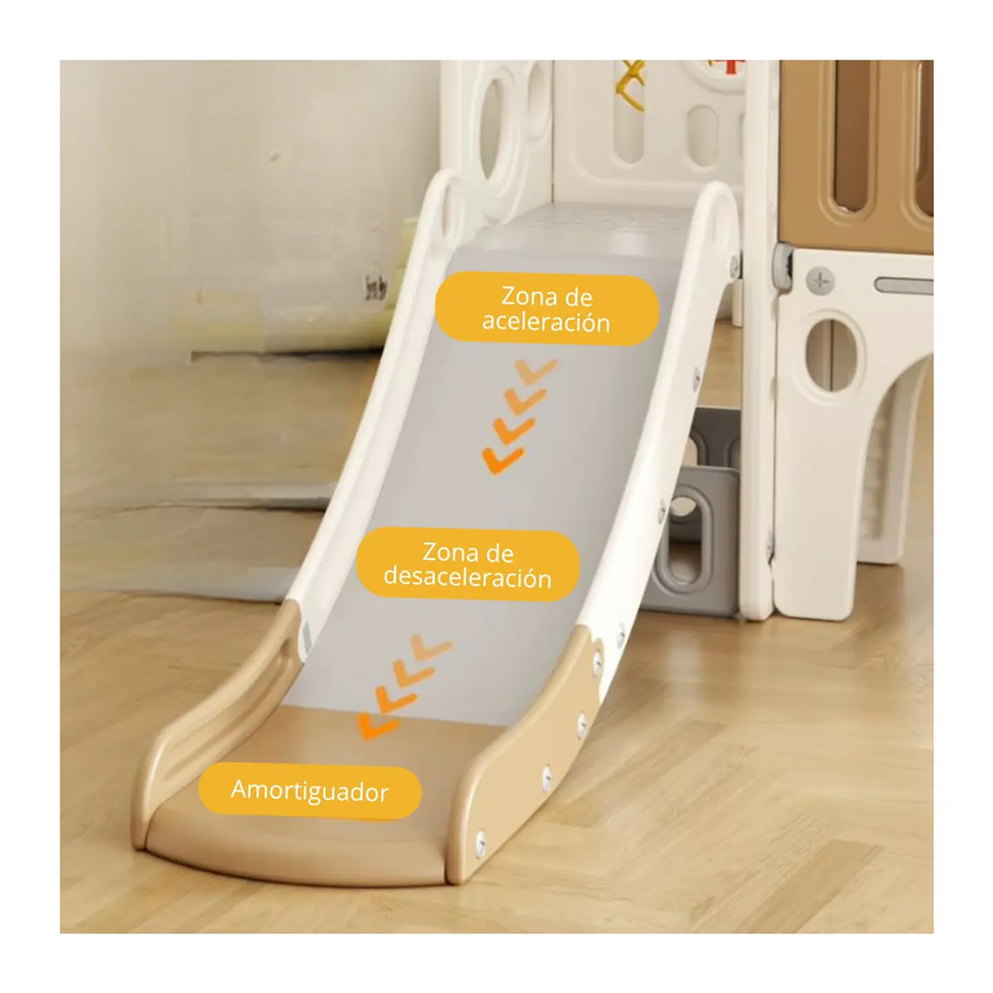 Juego Resbalin Infantil Compacto Escalera y Aro Coffee Elf 4