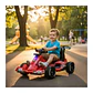 Auto Eléctrico Go Kart Infantil Batería Carrera Turbo Rojo - Miniatura 2