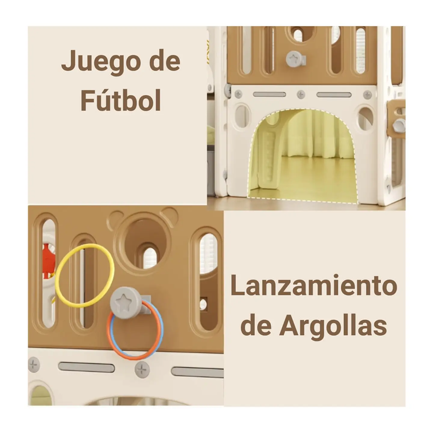 Juego Resbalin Infantil Torre Escalera y Aro Coffee Elf 6