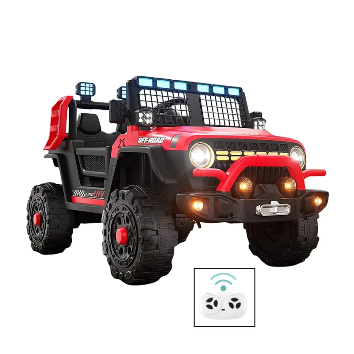Auto Eléctrico Infantil Jeep Blaze Batería Control Rojo 4