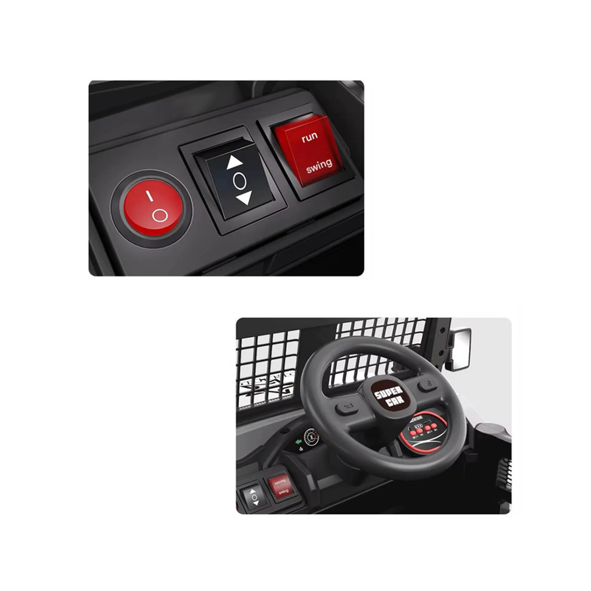 Auto Batería Jeep Eléctrico Infantil 12V Control Blaze Rojo  3