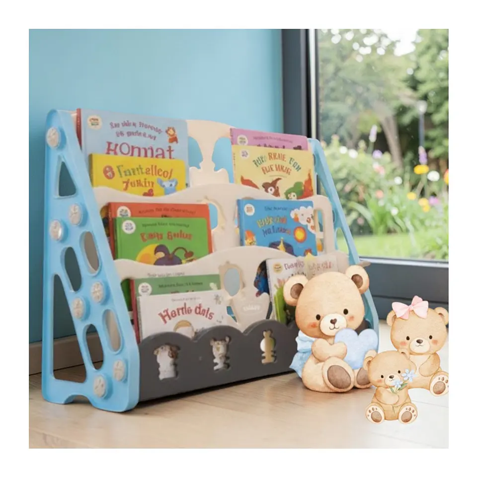 Biblioteca Infantil Estante Organizador Libros 3 Niveles 7