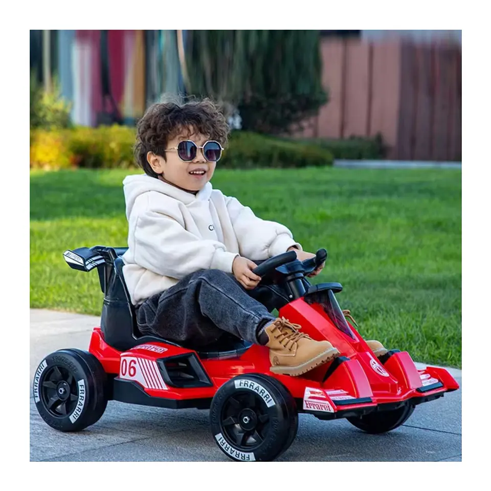 Auto Eléctrico Go Kart Infantil Batería Carrera Turbo Rojo 8