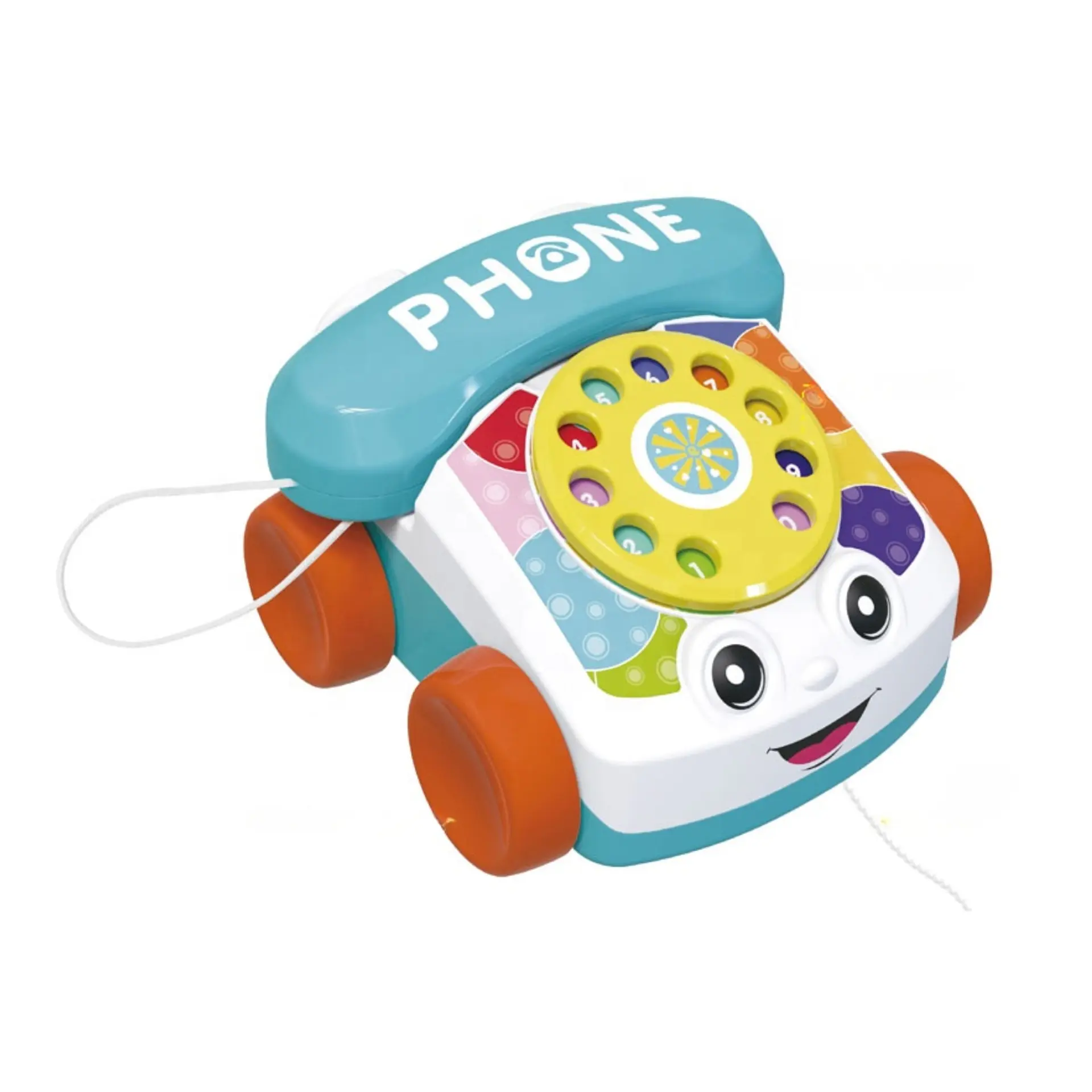 Teléfono Juguete De Arrastre Infantil Con Disco Didáctico  7