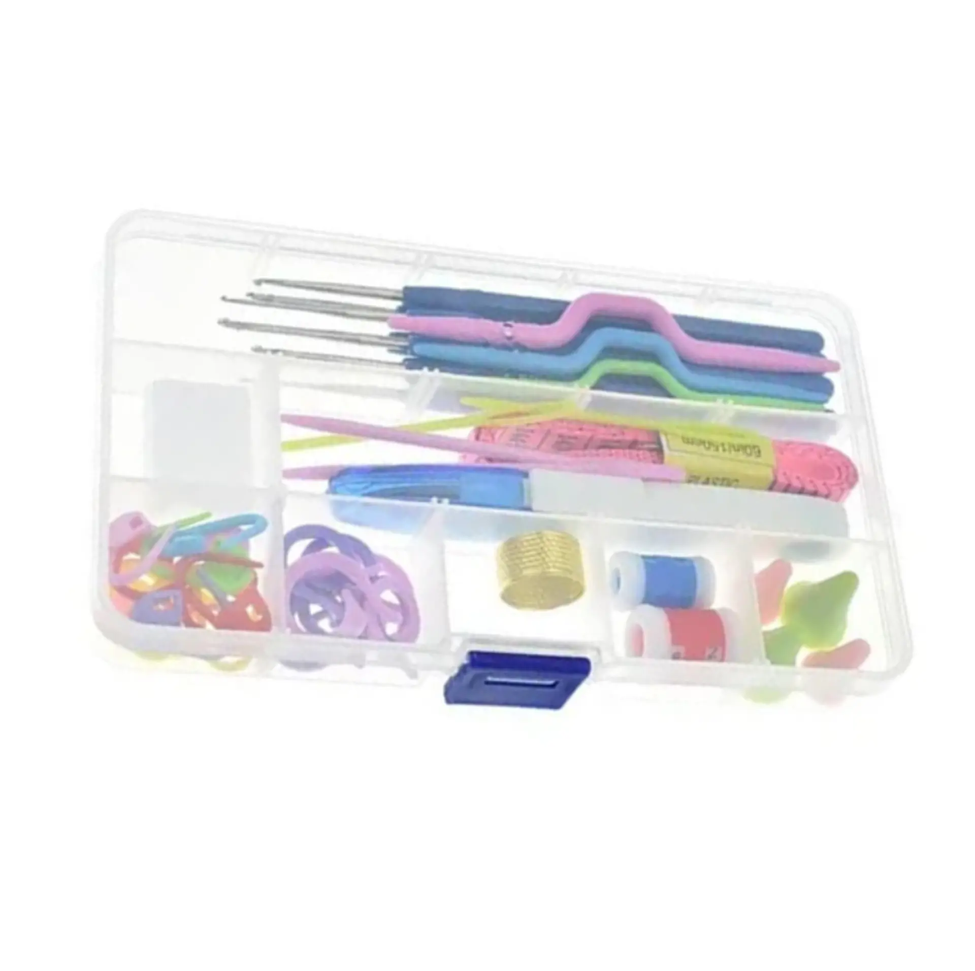 Set 17 Crochet 100 Accesorios Ganchillo En Cajita Estuche 3