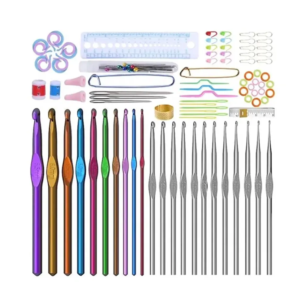 Set 22 Crochet 100 Accesorios Ganchillo En Estuche 7