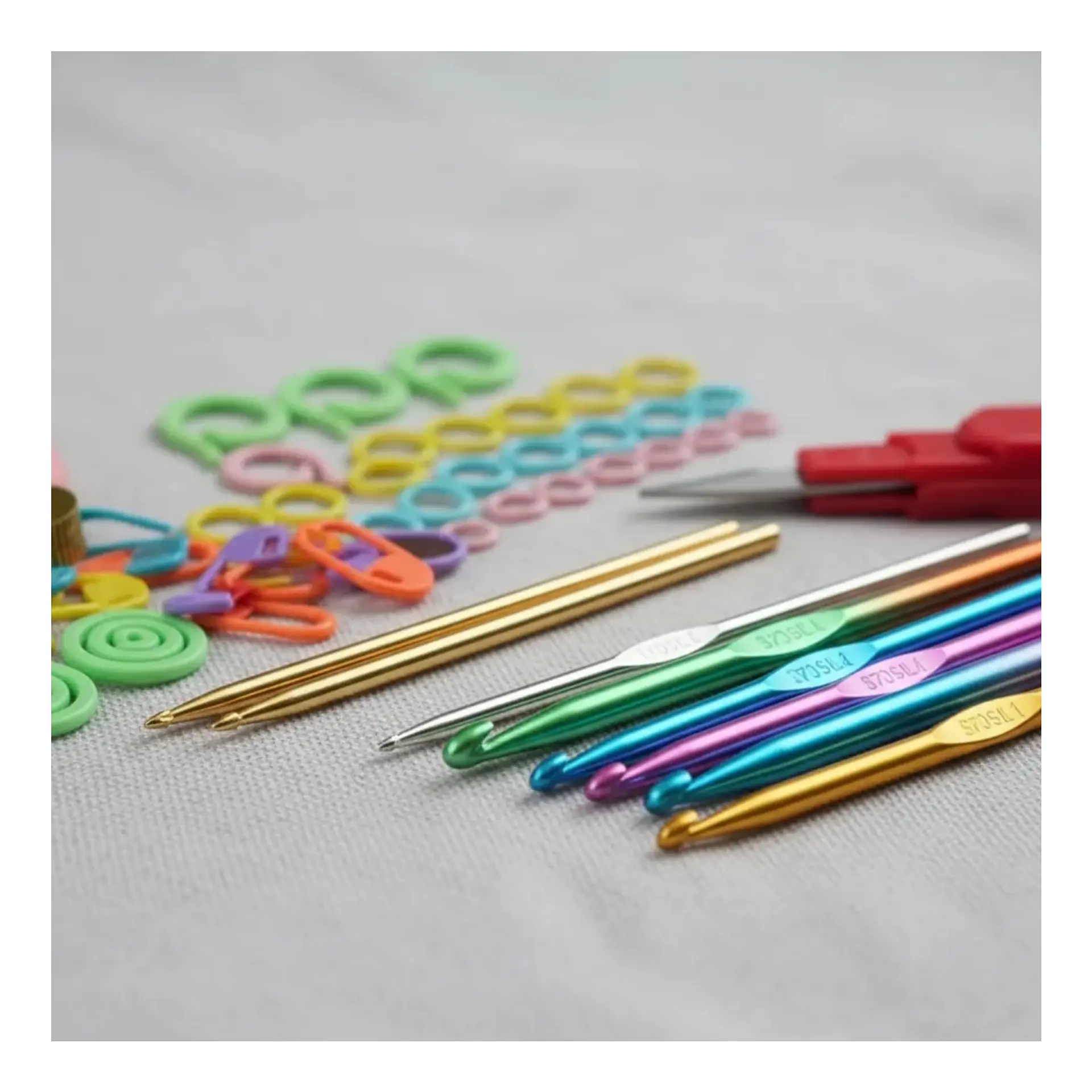 Set 22 Crochet 100 Accesorios Ganchillo En Estuche 4