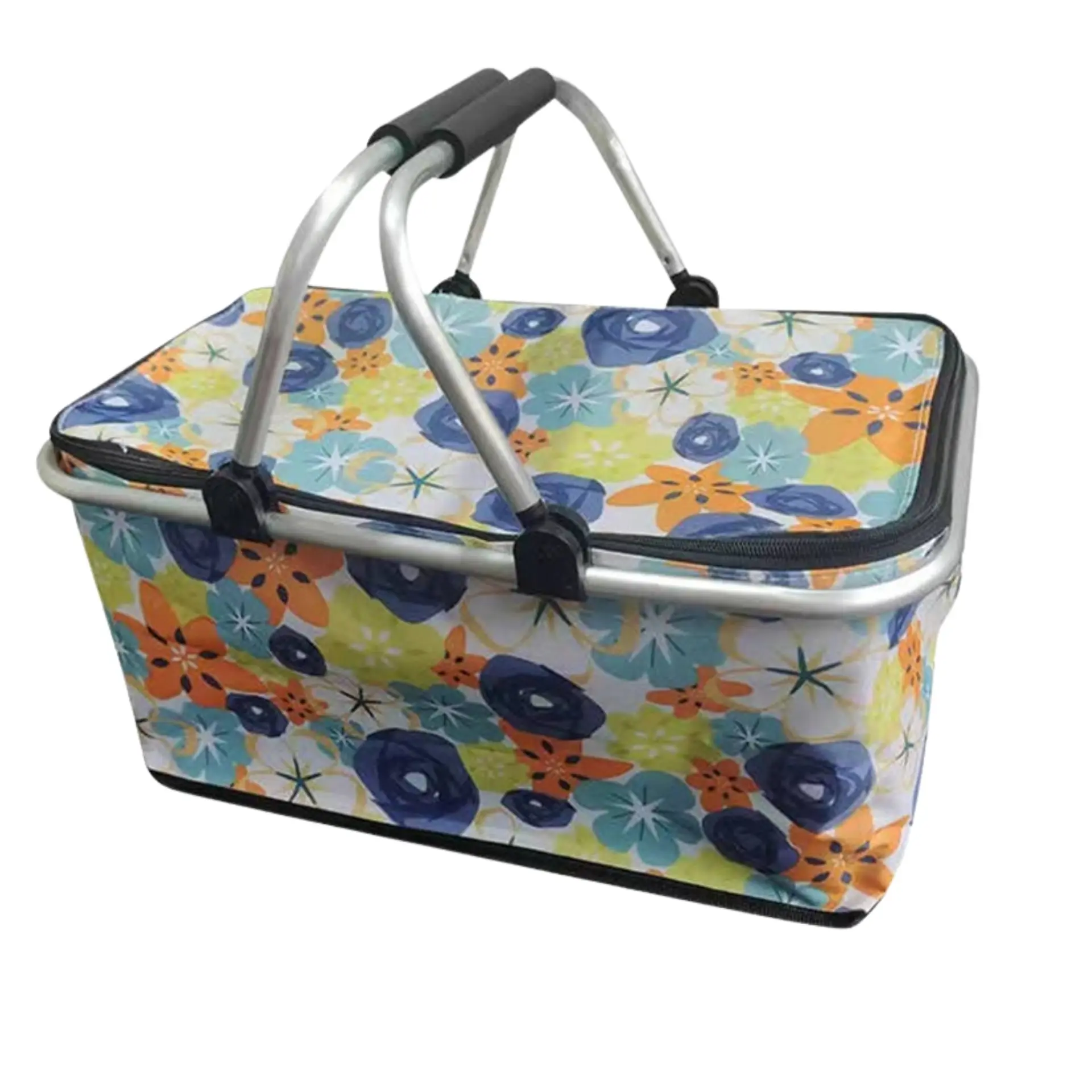 Bolso Termico Plegable  Flores 2  Cooler Canasta Picnic 1