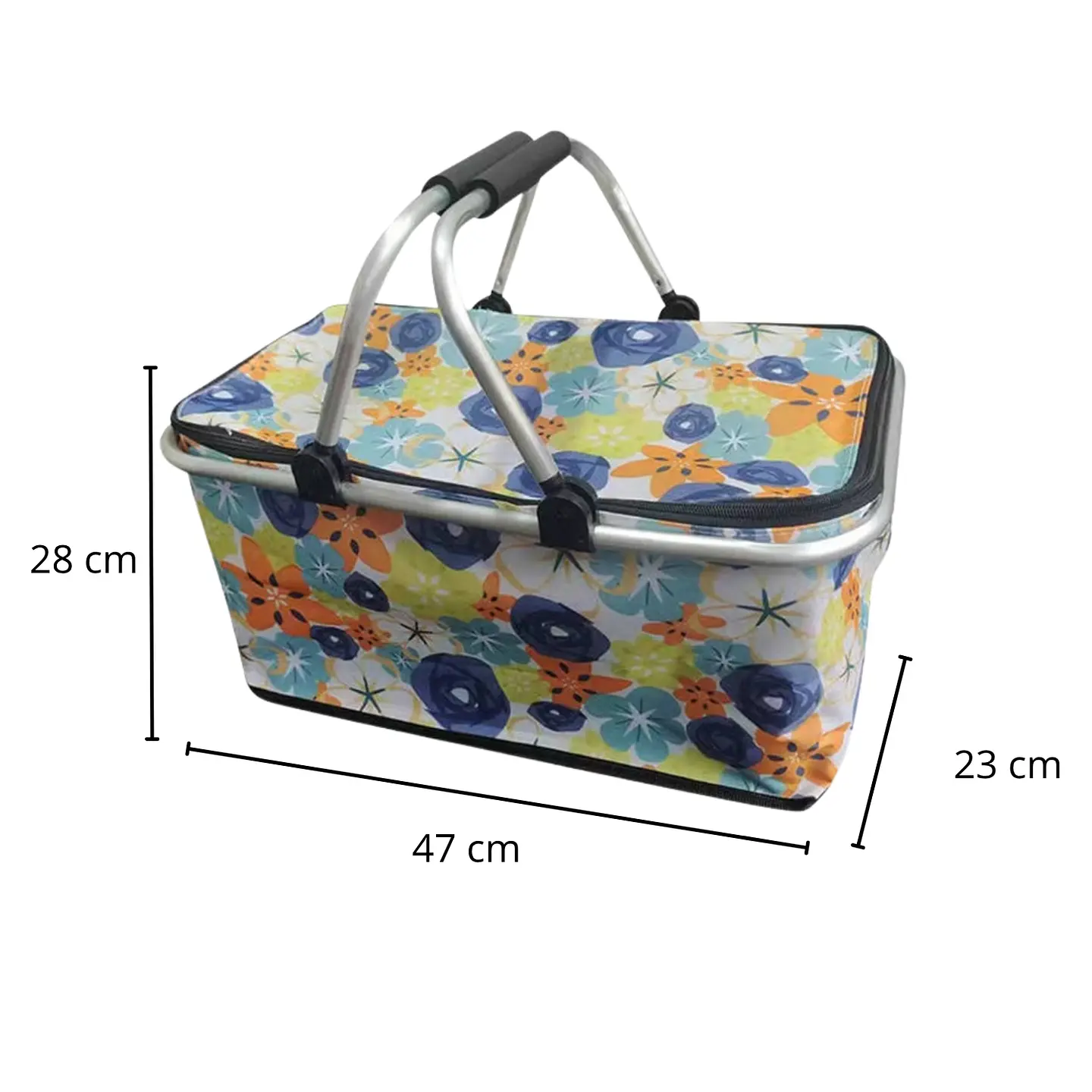 Bolso Termico Plegable  Flores 2  Cooler Canasta Picnic 5