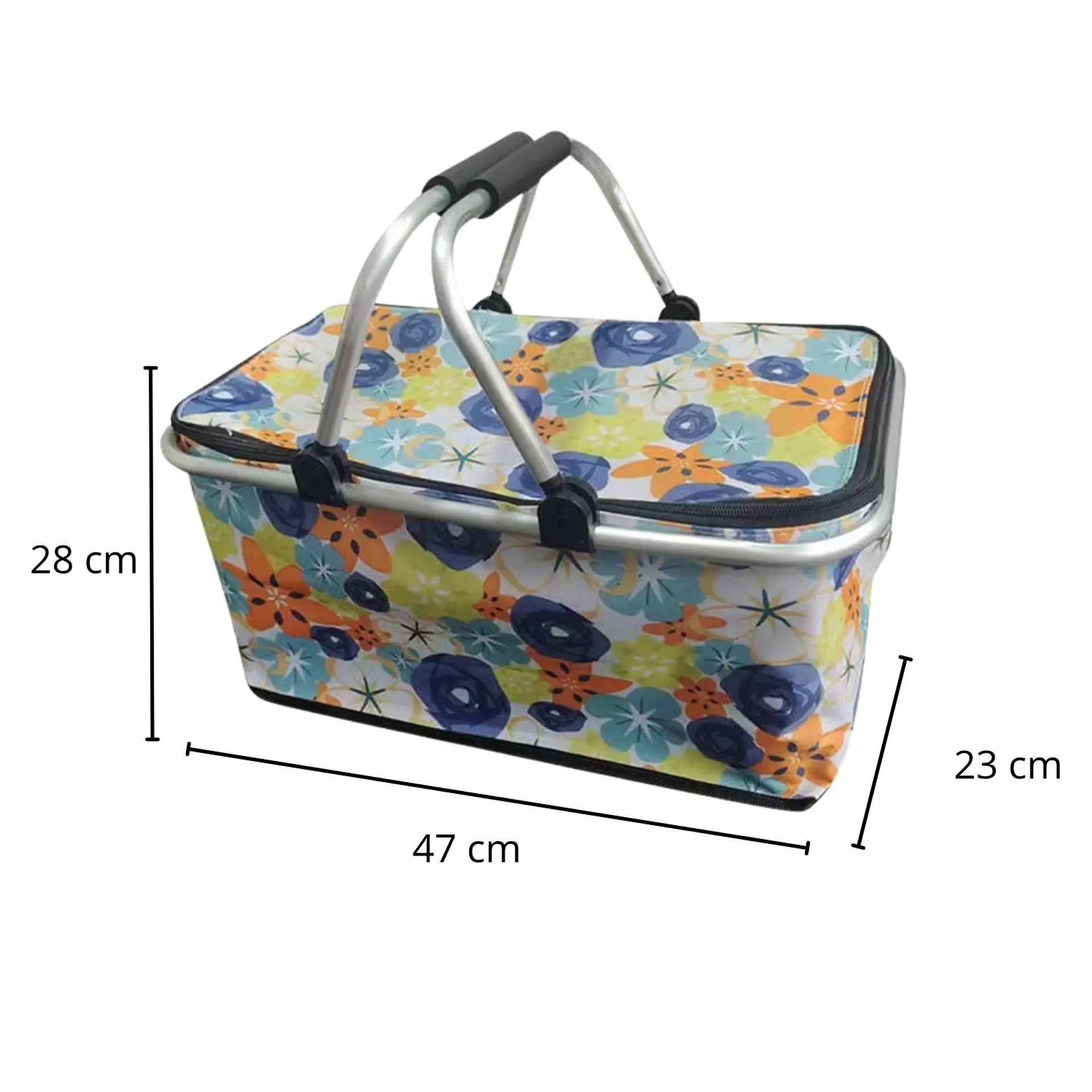 Bolso Termico Plegable  Flores 2  Cooler Canasta Picnic 5