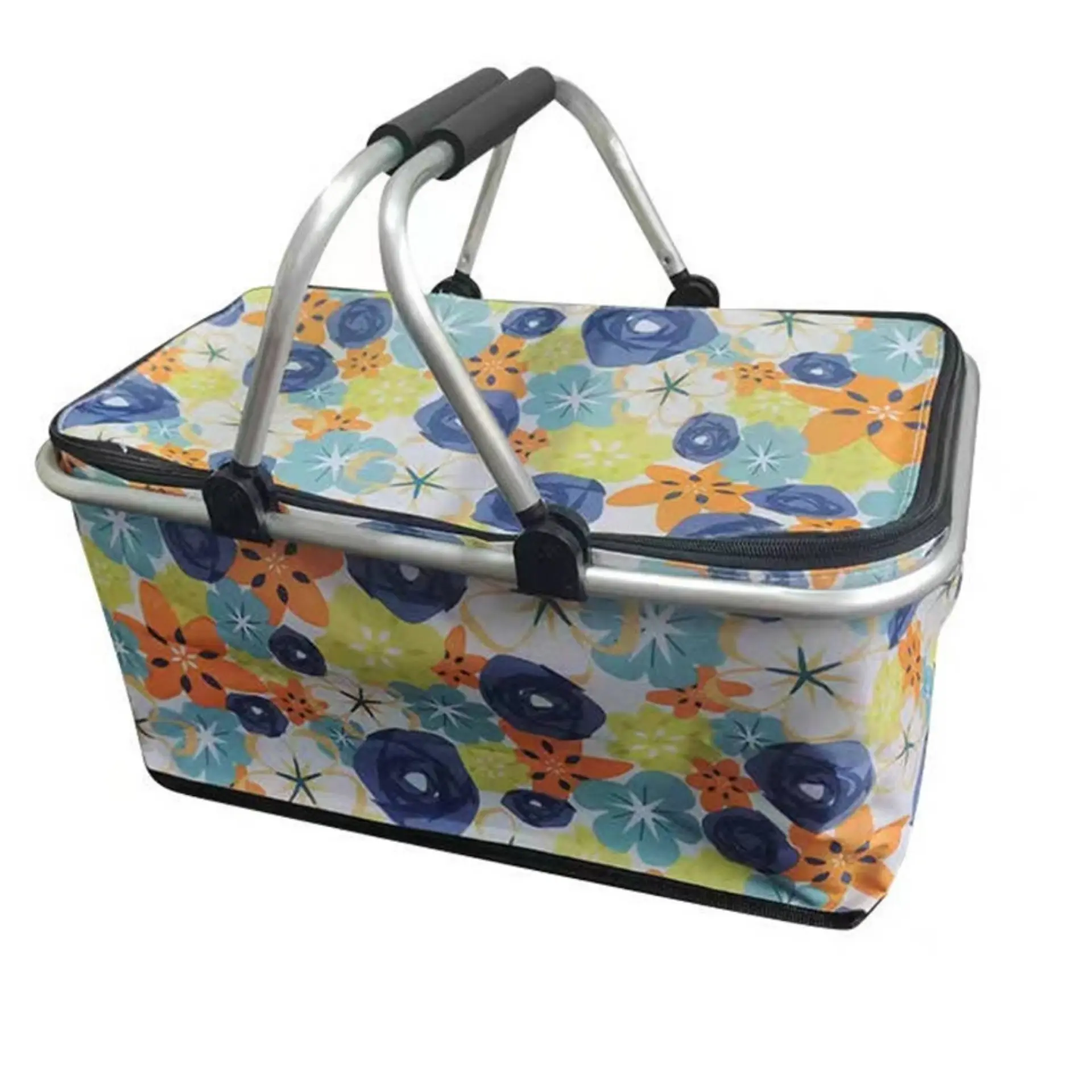 Bolso Termico Plegable  Flores 2  Cooler Canasta Picnic 6