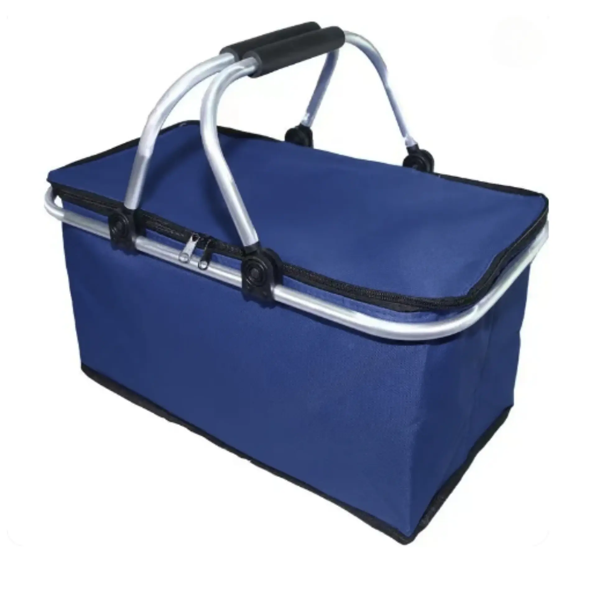 Bolso Termico Plegable Azul Cooler Canasta Picnic 7