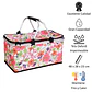 Bolso Termico Plegable Flores Rosa Cooler Canasta Picnic - Miniatura 3