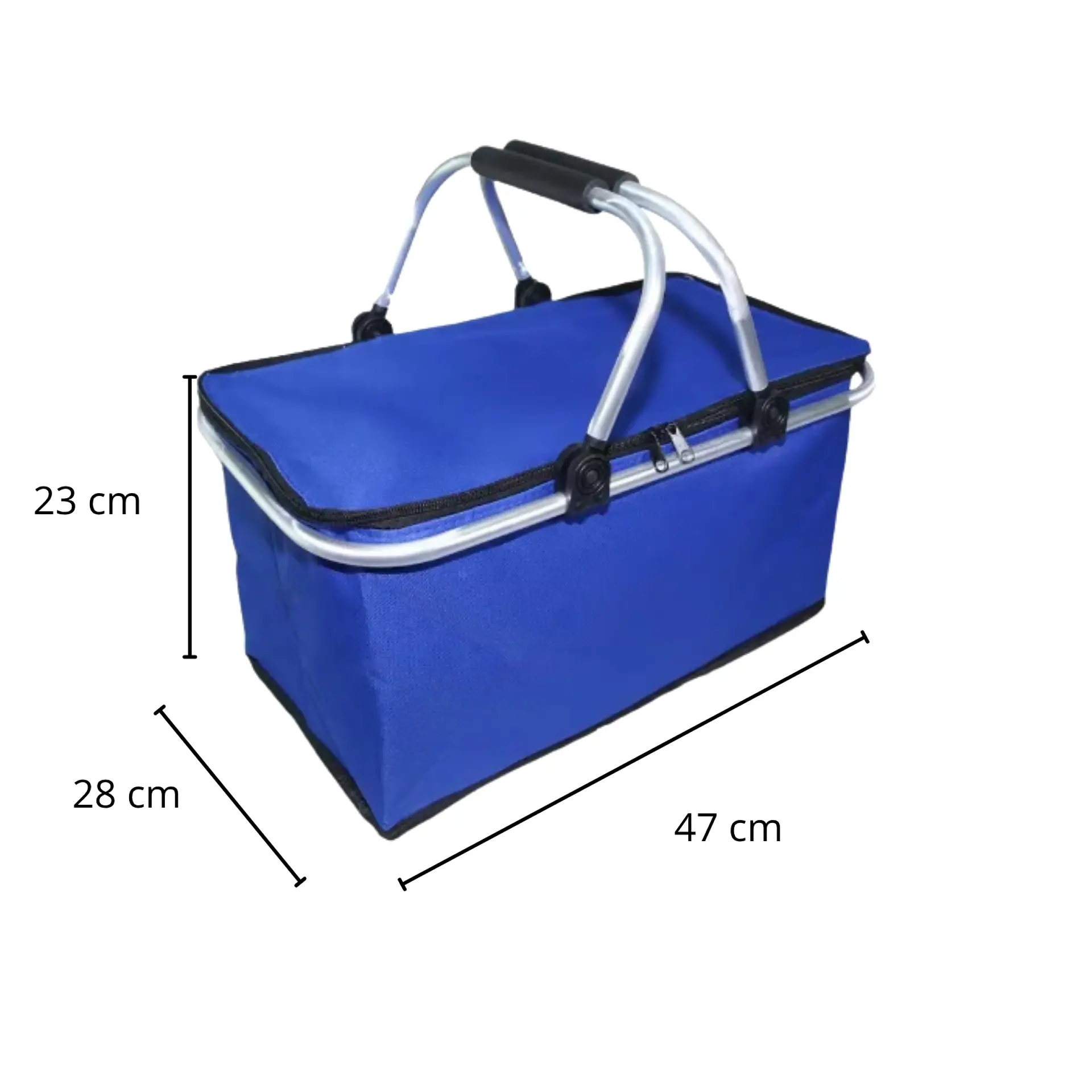 Bolso Termico Plegable Azul Rey Cooler Canasta Picnic 8