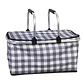 Bolso Termico Plegable Cuadros Negros Cooler Canasta Picnic - Miniatura 3