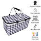 Bolso Termico Plegable Cuadros Negros Cooler Canasta Picnic - Miniatura 4