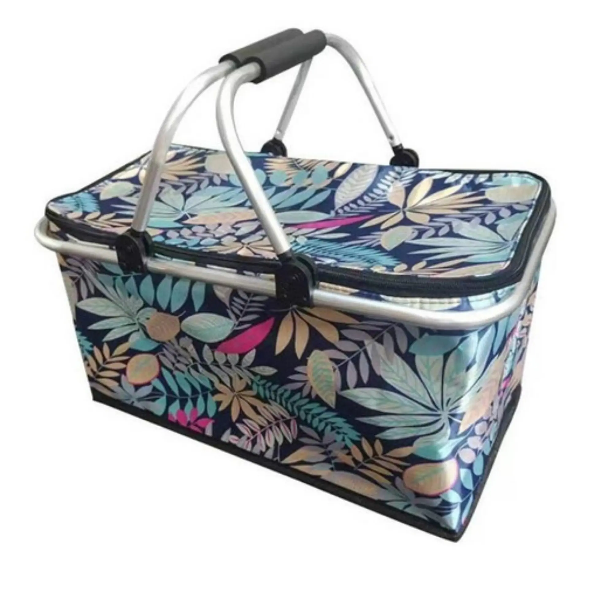 Bolso Termico Plegable  Flores Cooler Canasta Picnic 1