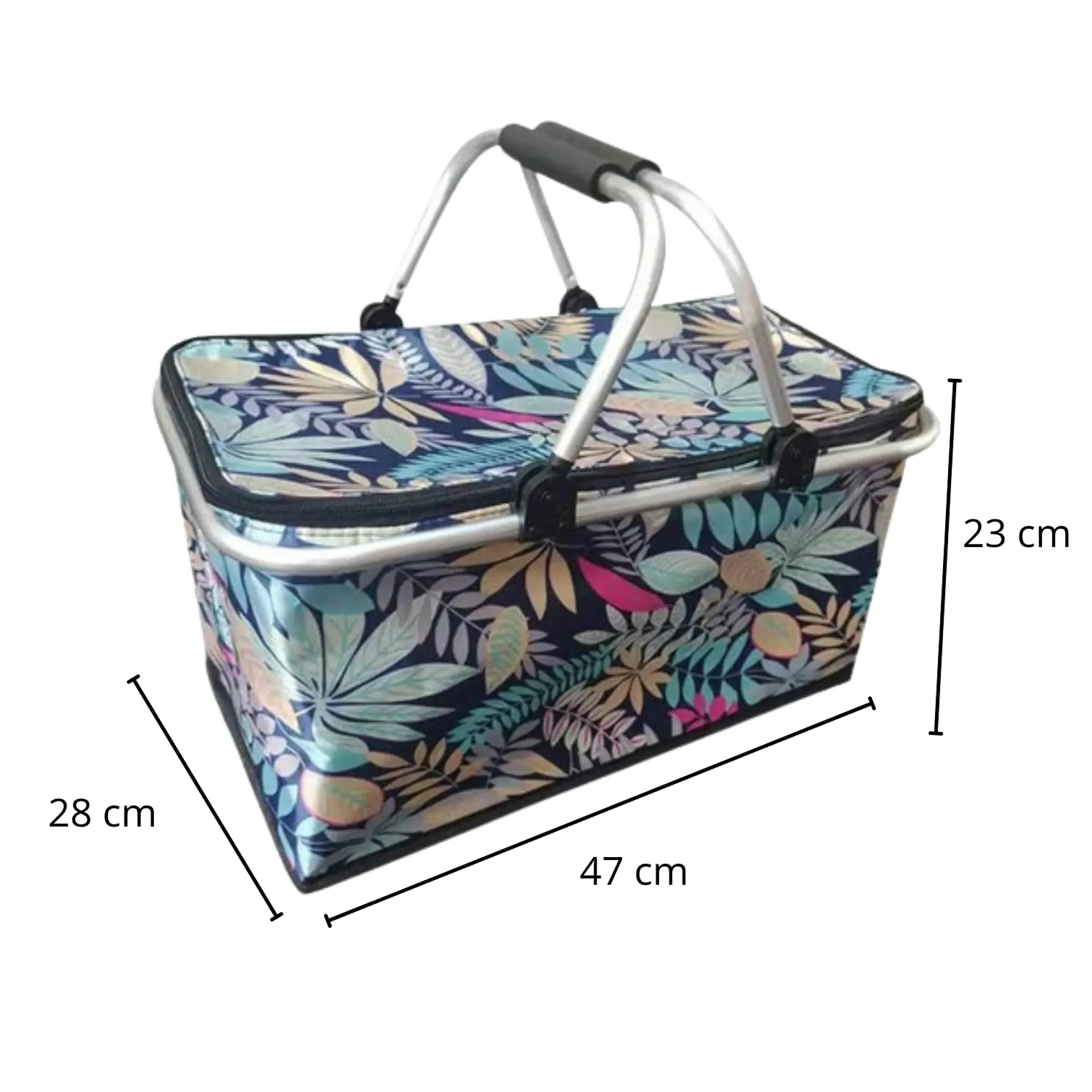 Bolso Termico Plegable  Flores Cooler Canasta Picnic 4