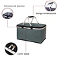 Bolso Termico Plegable Gris Cooler Canasta Picnic - Miniatura 5