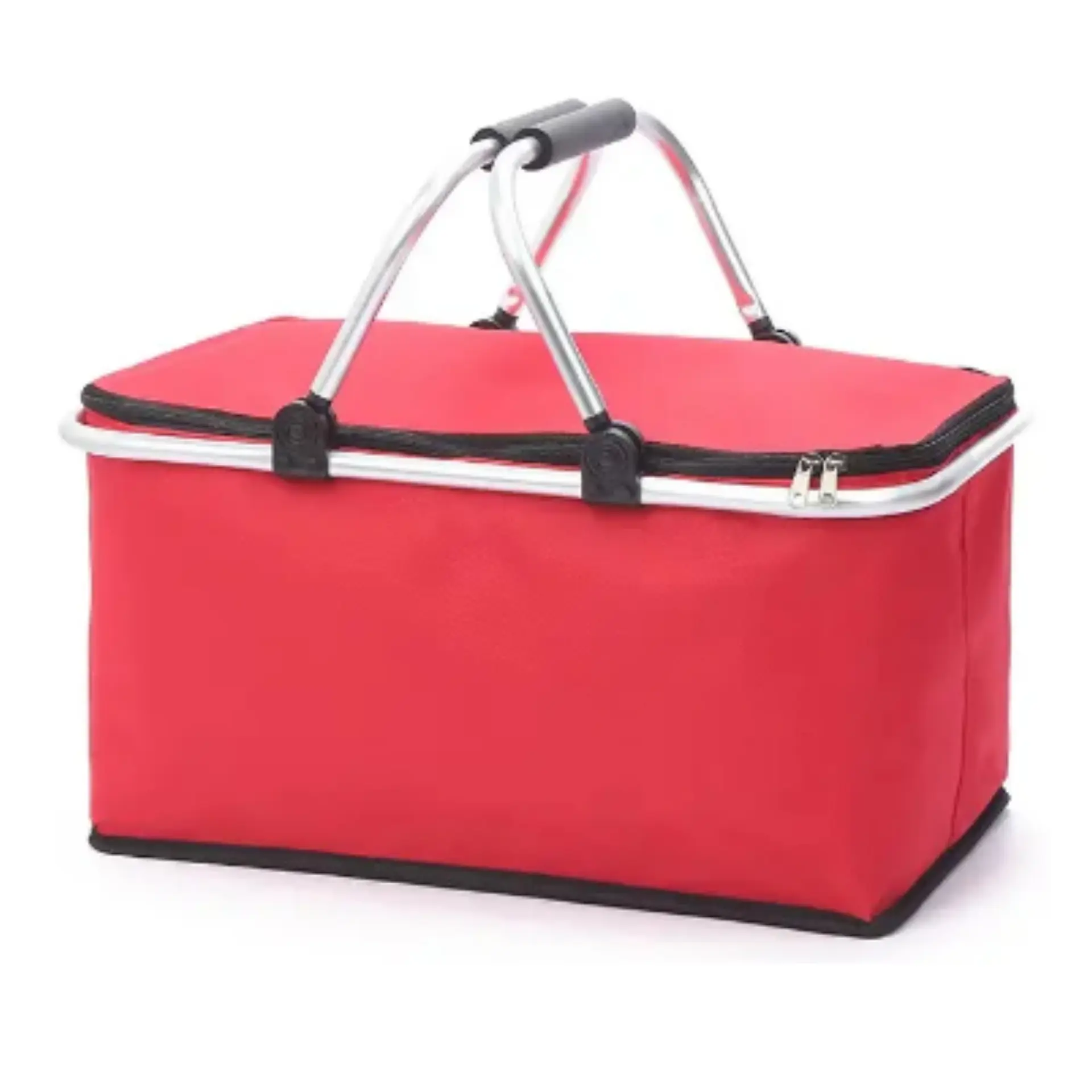 Bolso Termico Plegable Rojo Cooler Canasta Picnic 1