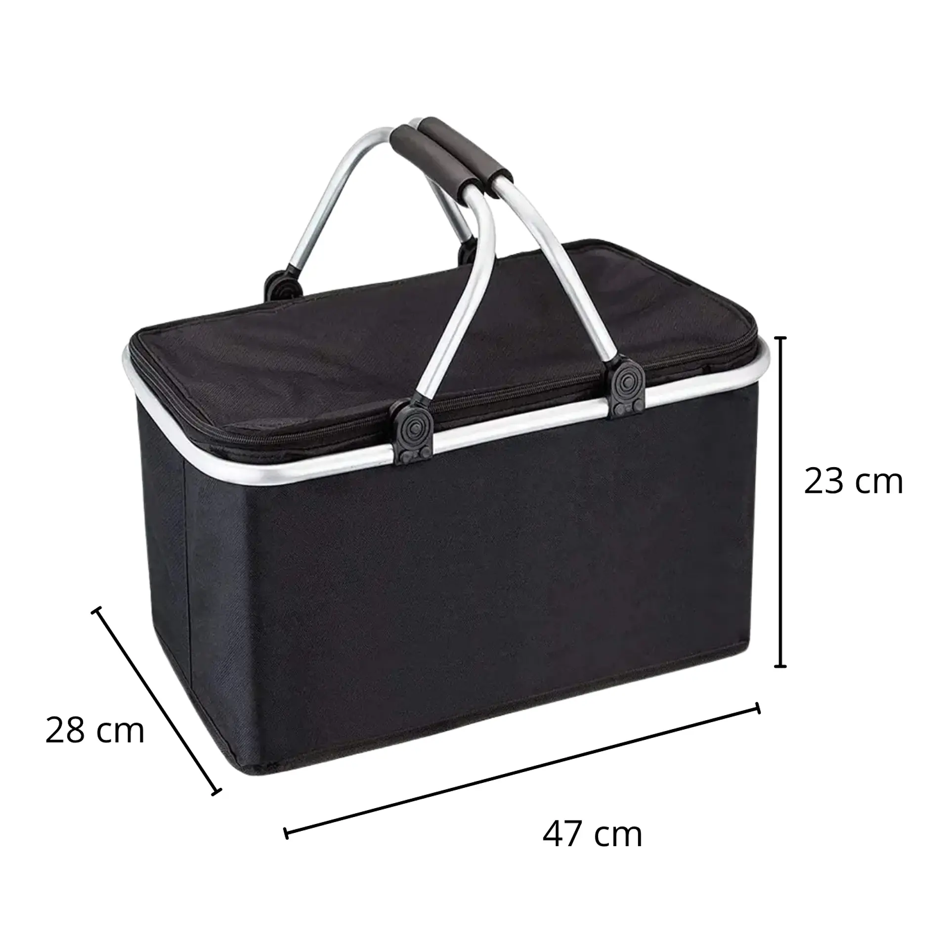 Bolso Termico Plegable Flores Azules Cooler Canasta Picnic 3