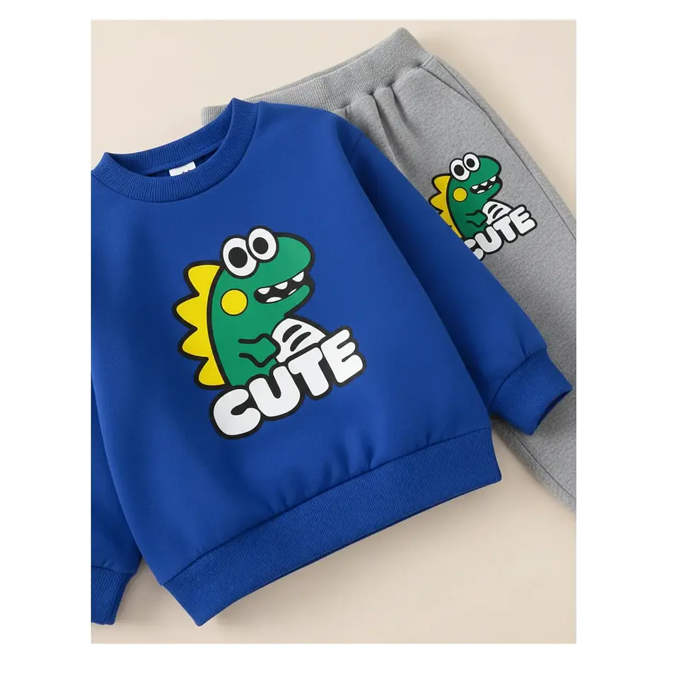 Buzo Niño Infantil Algodon Poleron Pantalon Dino 12