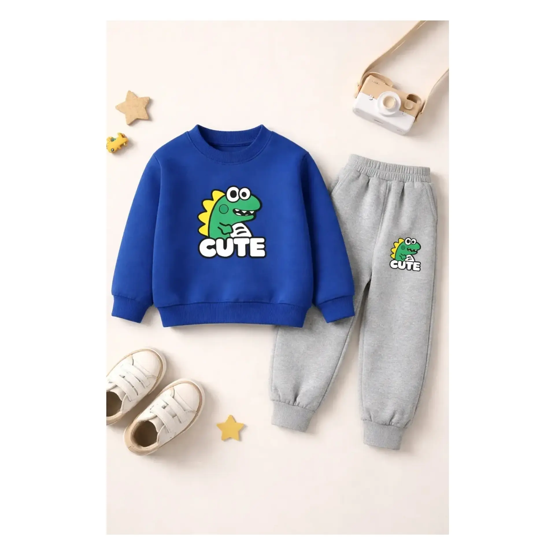 Buzo Niño Infantil Algodon Poleron Pantalon Dino 17