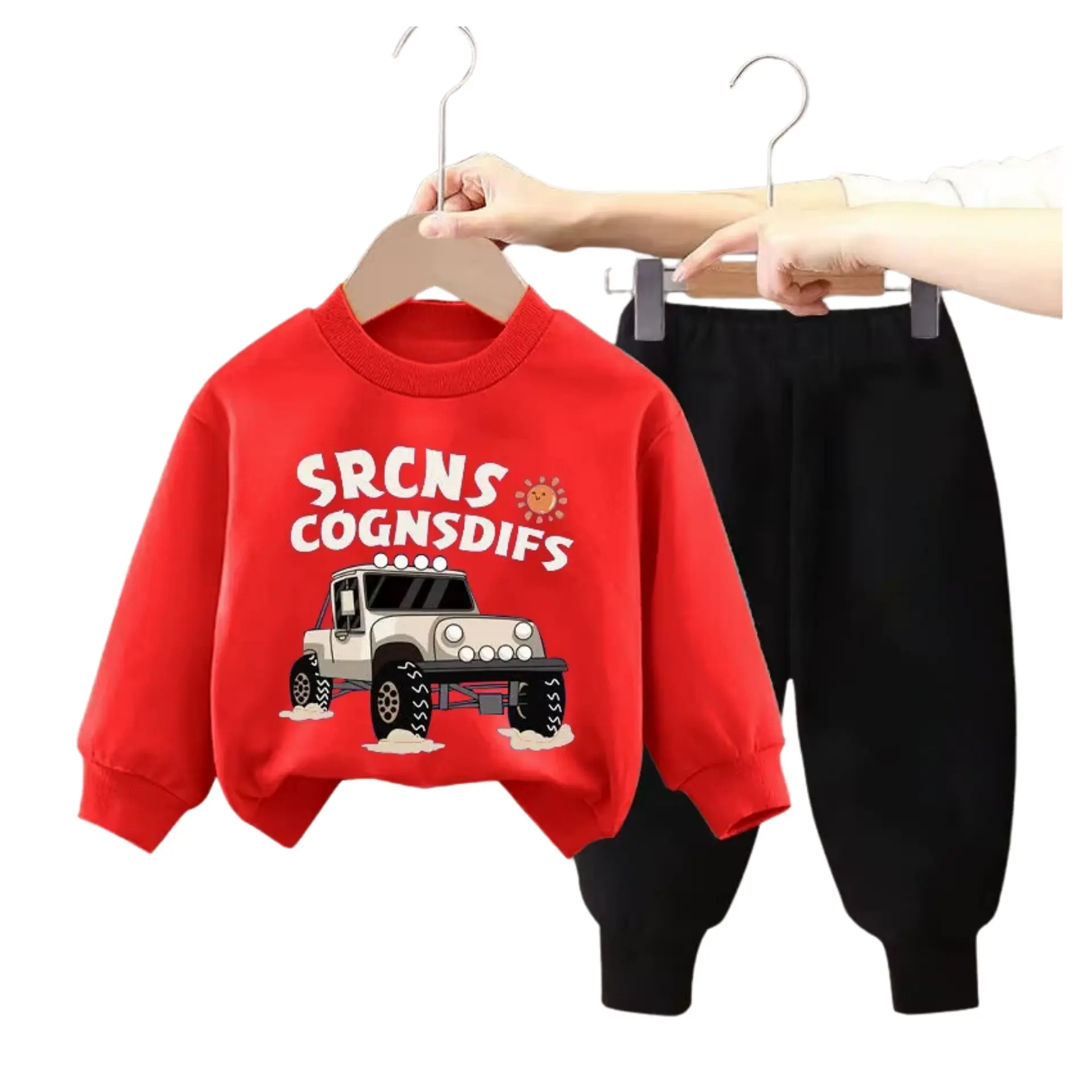 Buzo Niño Infantil Algodon 2 piezas Poleron Truck 26
