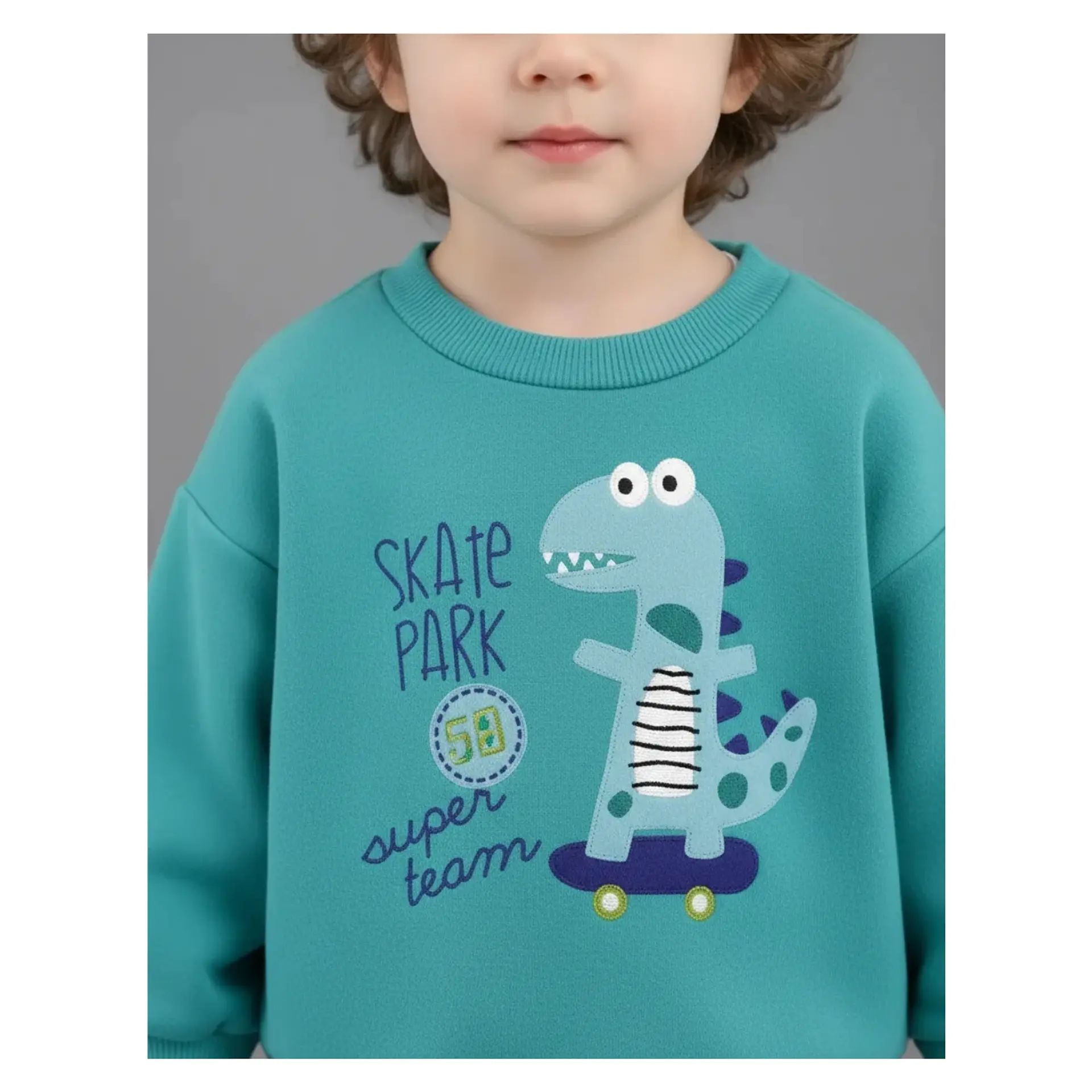 Buzo Niño Infantil Algodon 2 piezas Poleron Dino Skate 15