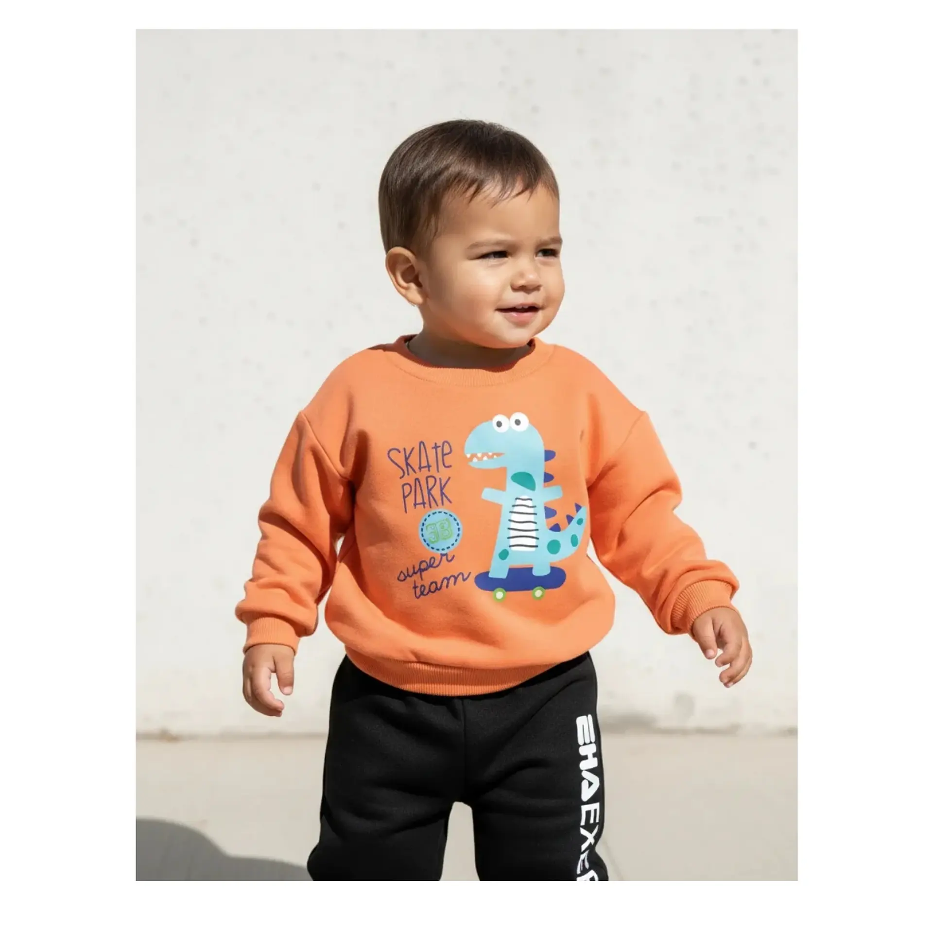 Buzo Niño Infantil Algodon 2 piezas Poleron Dino Skate 12