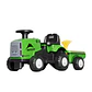 Auto Batería Tractor Granjero Eléctrico Con Carro Verde - Miniatura 4