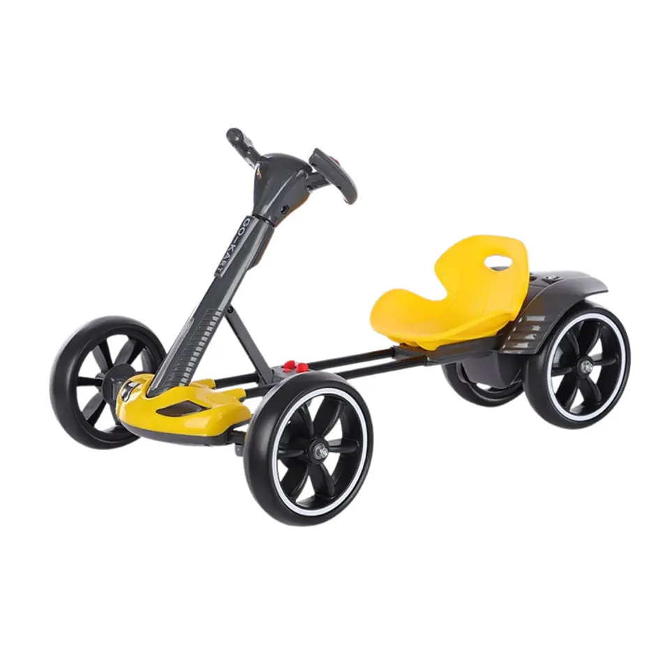 Auto Batería Go Kart Eléctrico Infantil Drift Amarillo 1