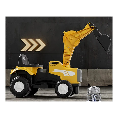 Auto Batería Excavadora Eléctrico Infantil Amarillo