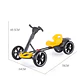 Auto Batería Go Kart Eléctrico Infantil Drift Amarillo - Miniatura 3